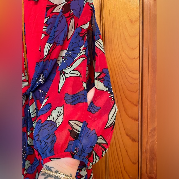 Lulus Blossoming Beauty Red Floral Print Long Sleeve Maxi Dress - Picture 6 of 10
